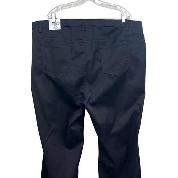 Catherines Womens Pants Sateen Stretch Straight Leg 5‎ Pocket Zip Black Sz 26W - Picture 6 of 7